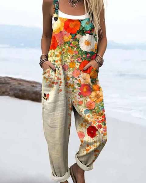 Vintage Floral Jumpsuit Women - Effortless Style & All-Day Comfort