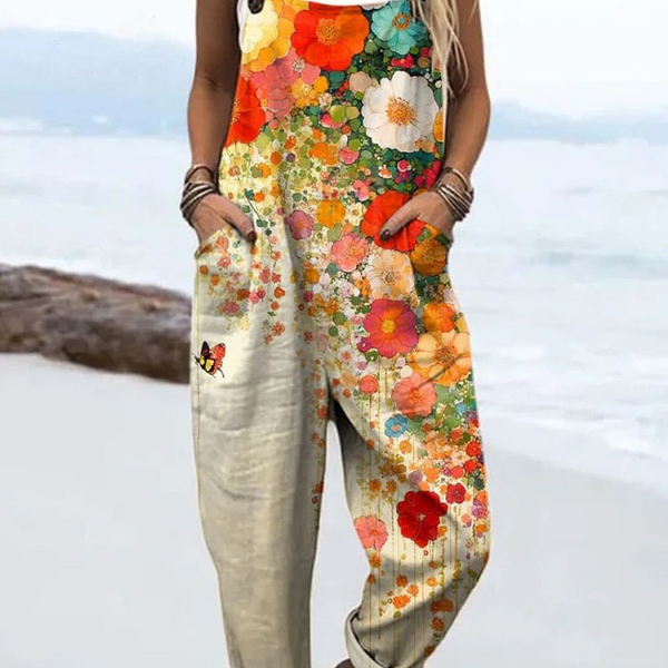 Vintage Floral Jumpsuit Women - Effortless Style & All-Day Comfort