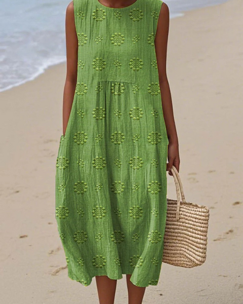 Sara™ Patterned Midi Dress