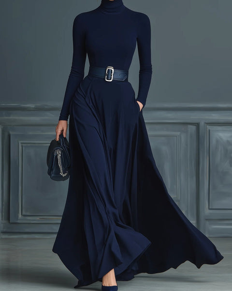 Gerika™ Knit Turtleneck Dress