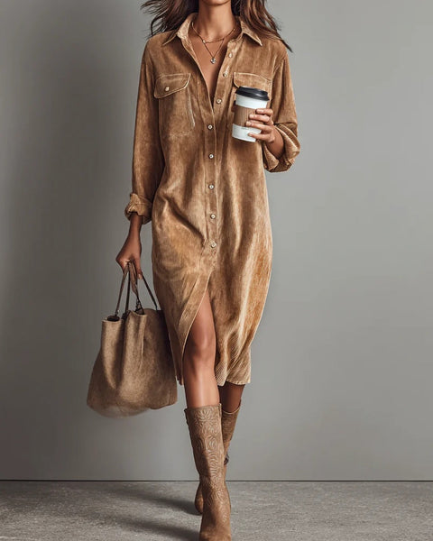 Aurovia - Chic Flared Hem Dress
