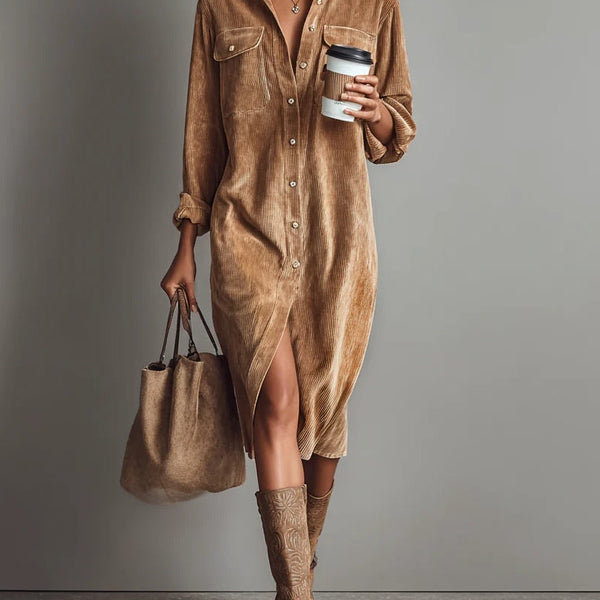 Aurovia - Chic Flared Hem Dress