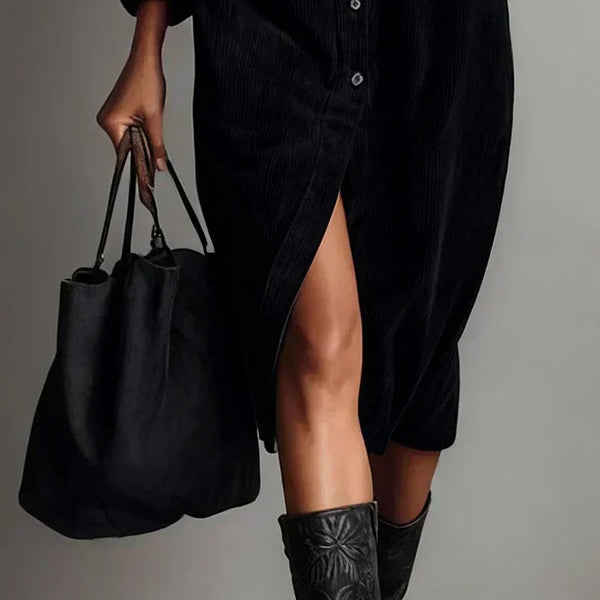 Aurovia - Chic Flared Hem Dress