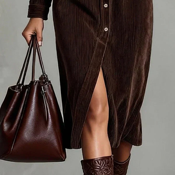 Aurovia - Chic Flared Hem Dress
