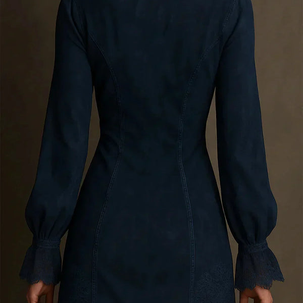 Jasmine – Blue Mini Dress with Lace