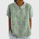  Green with Floral Print