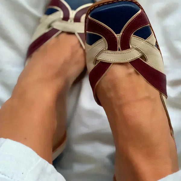 Vynelle | Tri-Color Slip-On Flats