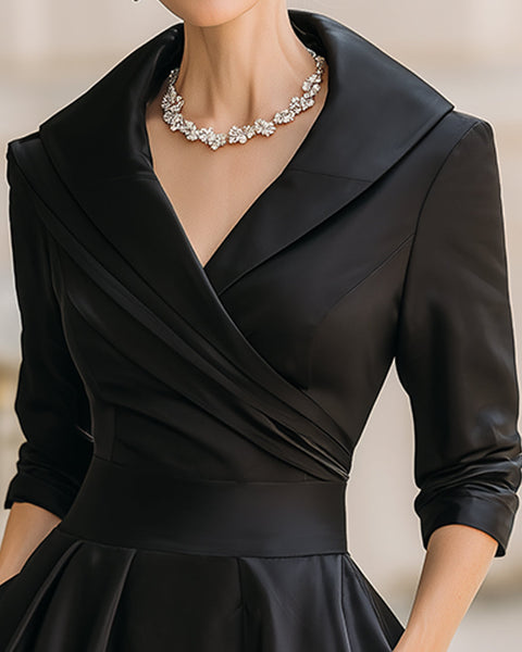 Lina - Midi Dress in Satin