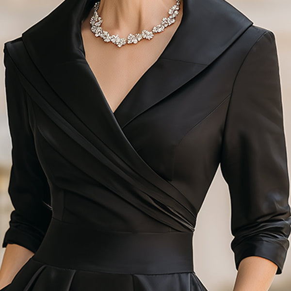 Lina - Midi Dress in Satin