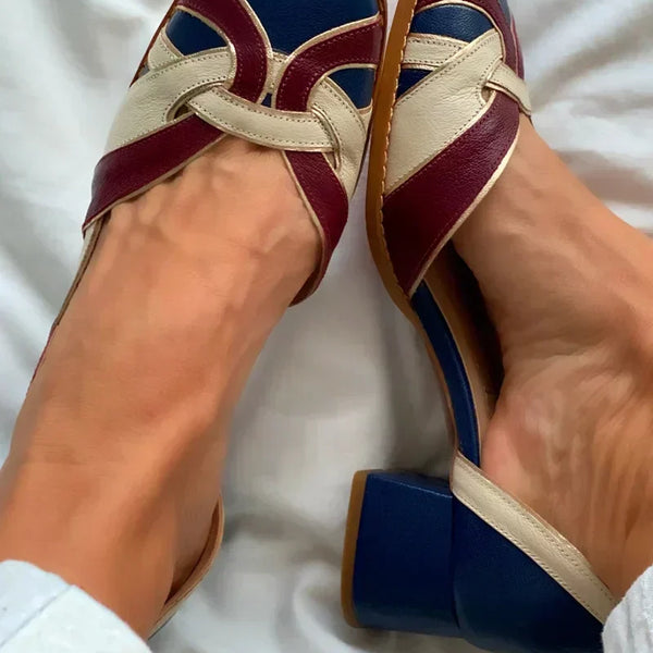 Vynelle | Tri-Color Slip-On Flats