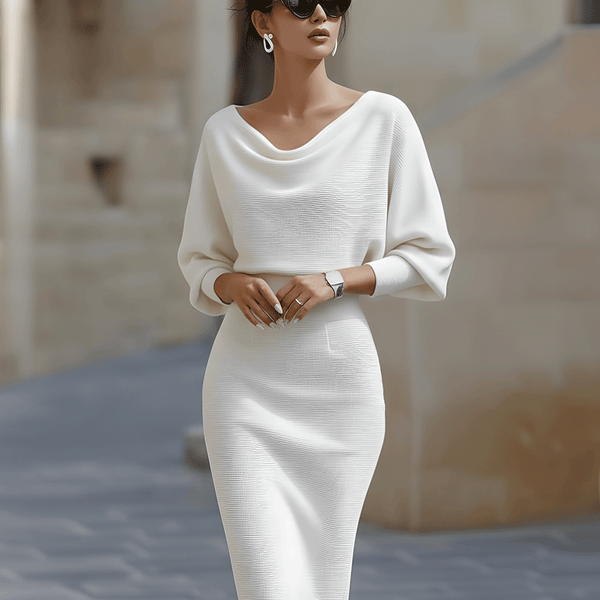 Brielle | Draped Elegant Midi Dress