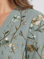 Ellis & Johnson™  | Floral V Neck Short Sleeve Maxi Dress