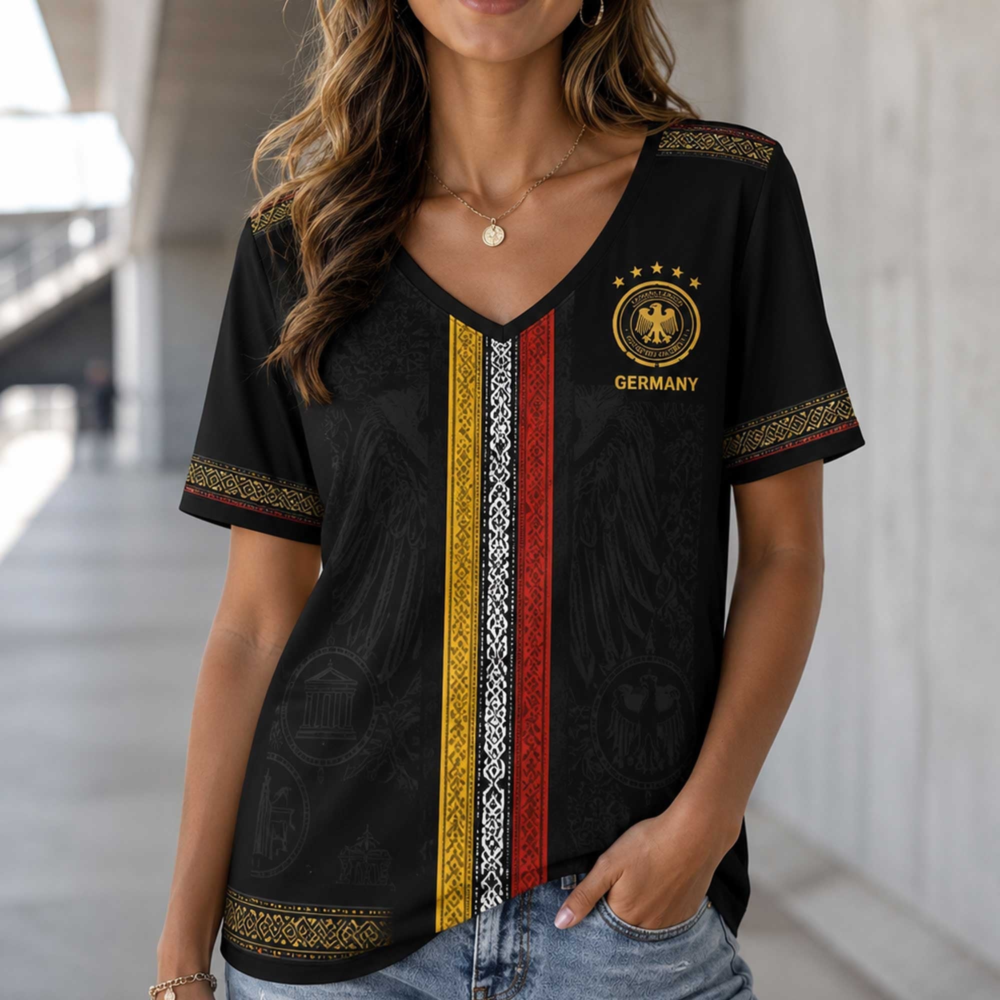 2026 Soccer Matchday V-Neck Tee