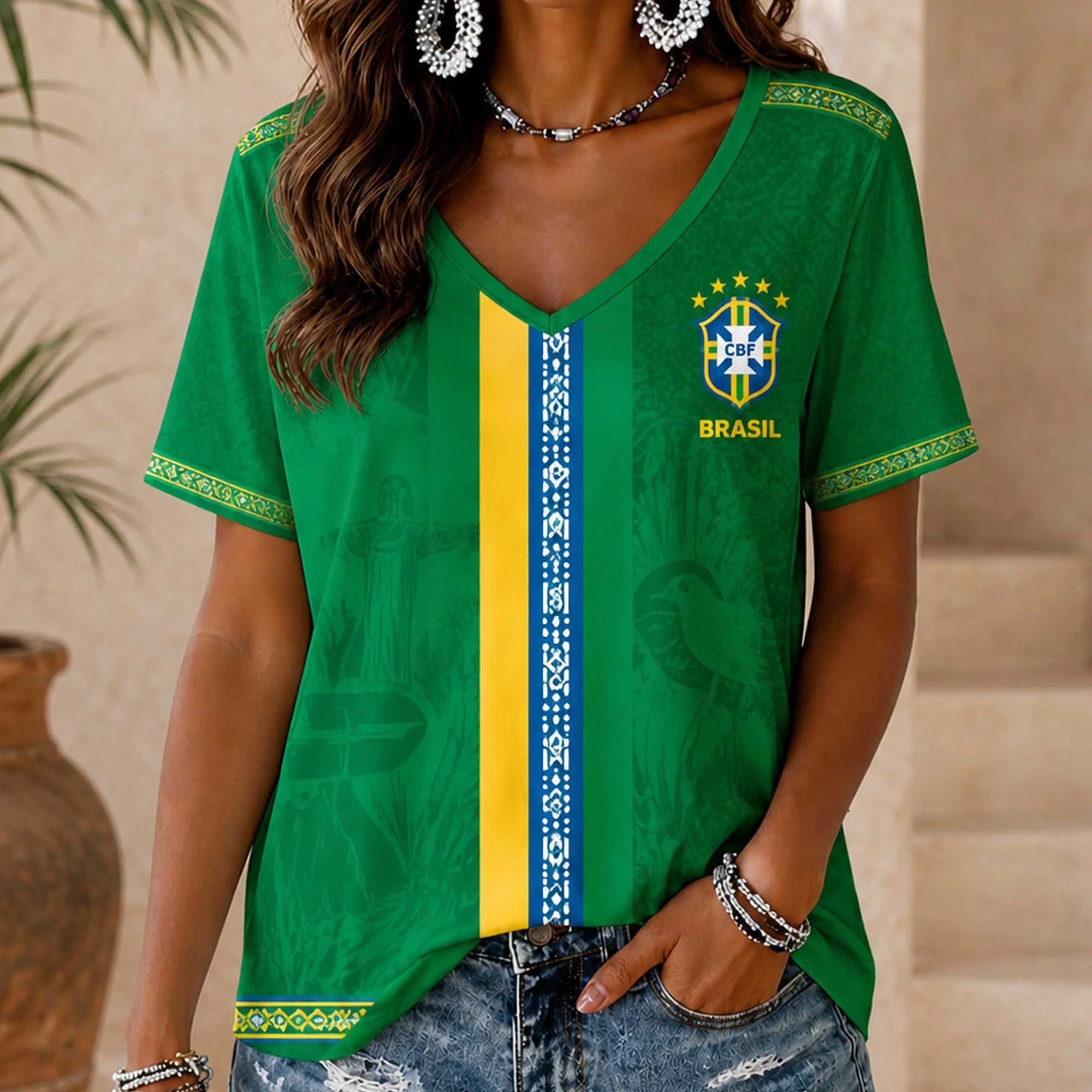 2026 Soccer Matchday V-Neck Tee