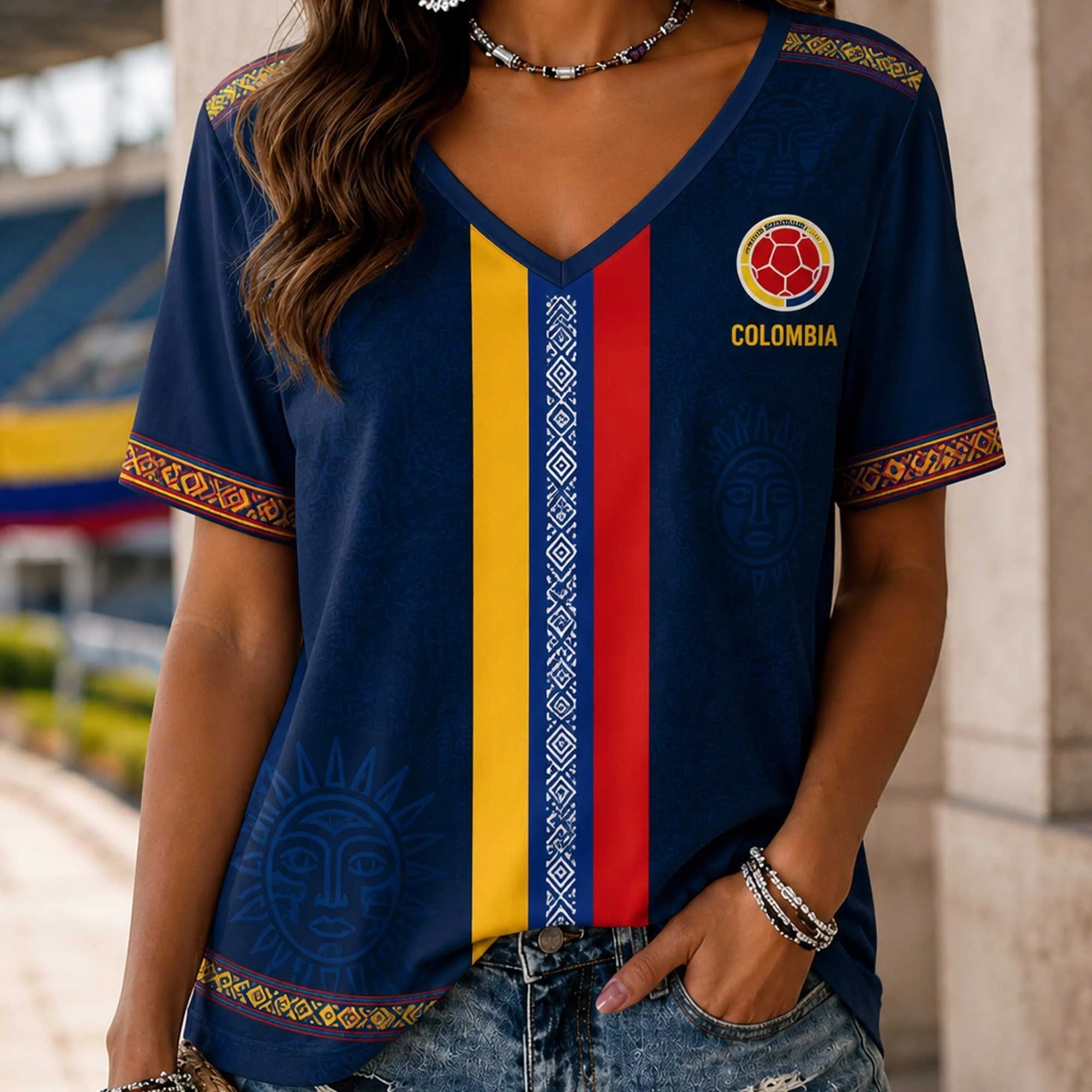 2026 Soccer Matchday V-Neck Tee