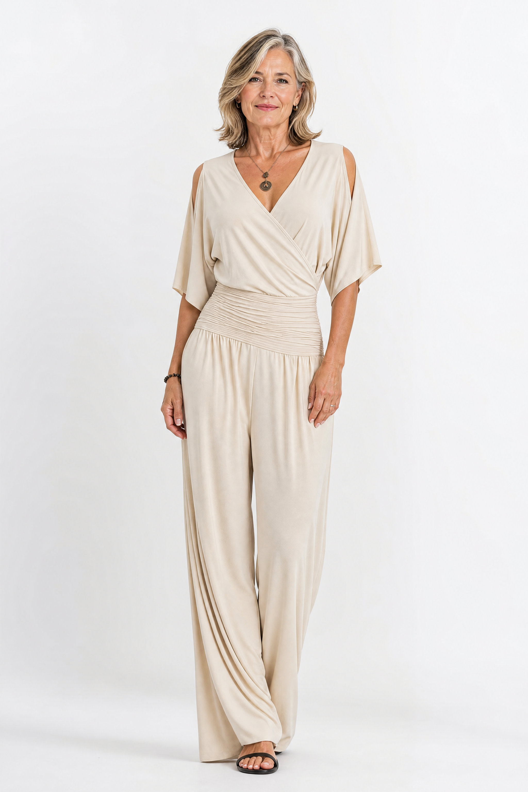 Elise™ — Wide-Leg Wrap Jumpsuit