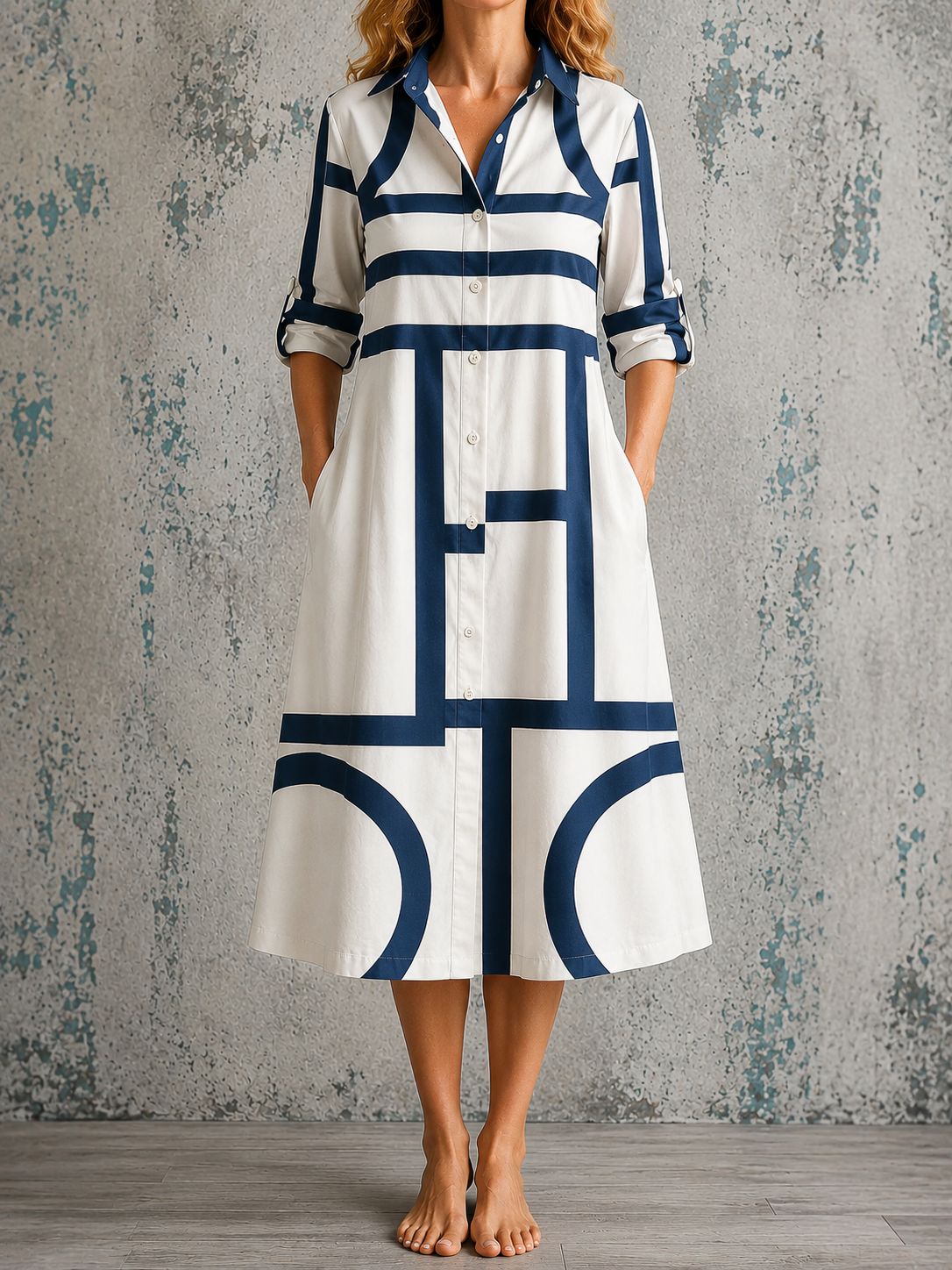 Sarah | Linen Midi Dress