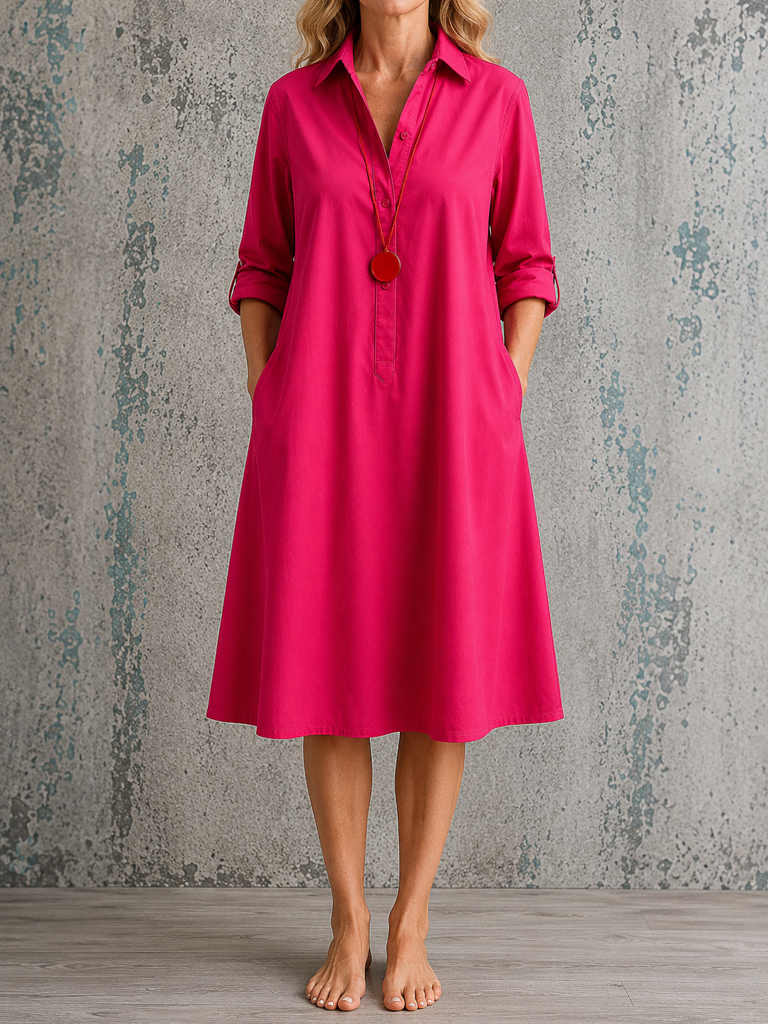 Riley | Linen Midi Dress