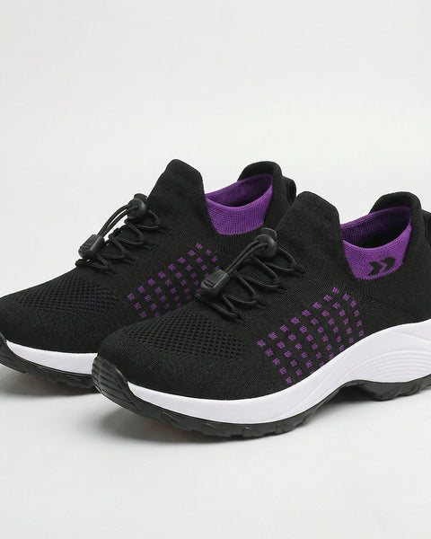 Ambulo Orthopaedic Shoes Knitted Fabric - Purple Black