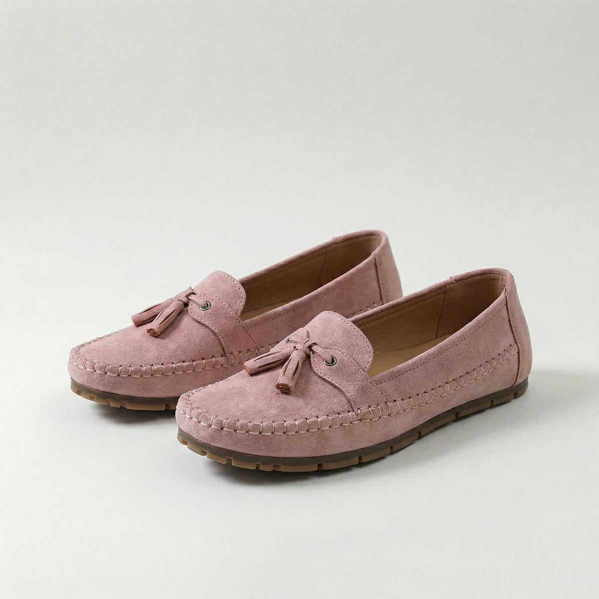 Nadine - Classic Loafers with Fringe Detail