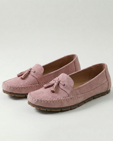 Nadine - Classic Loafers with Fringe Detail