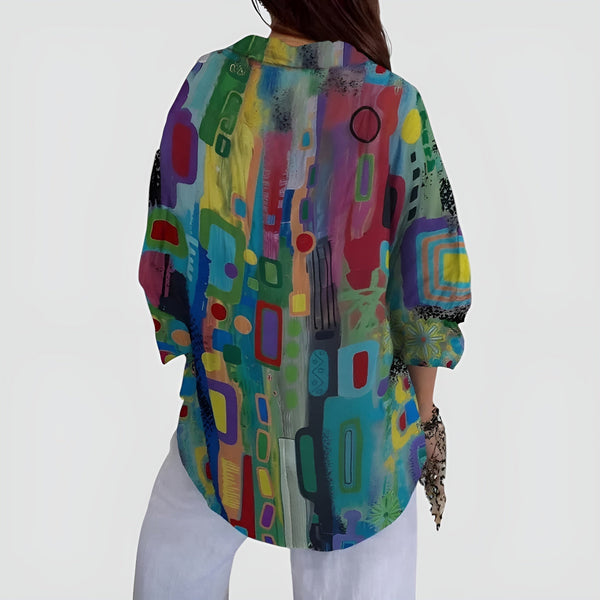 Ava™ blouse with geometric pattern