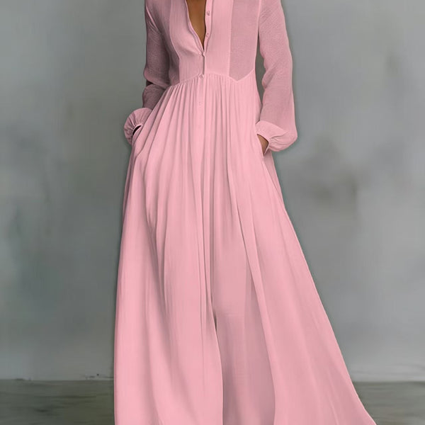 Aurelia™ – Light and Airy Maxi Dress with Linen Texture