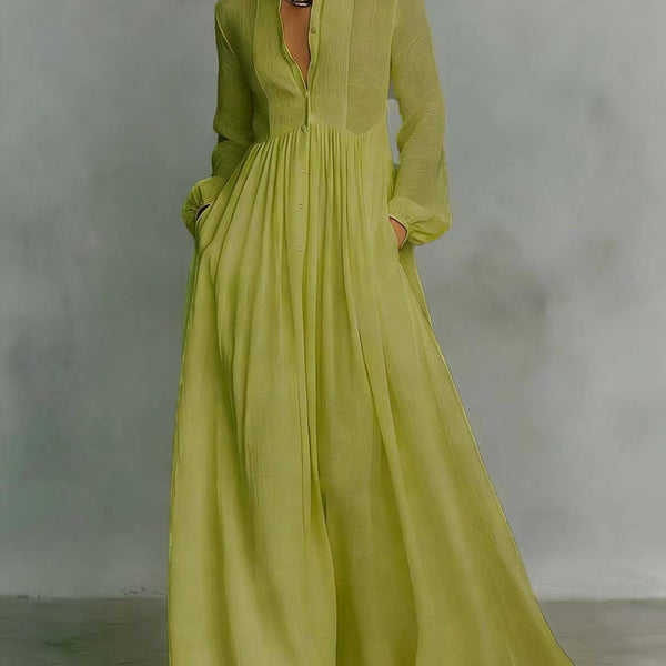 Aurelia™ – Light and Airy Maxi Dress with Linen Texture