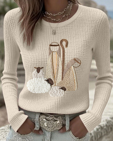 Women's Christmas Jesus Nativity Tops