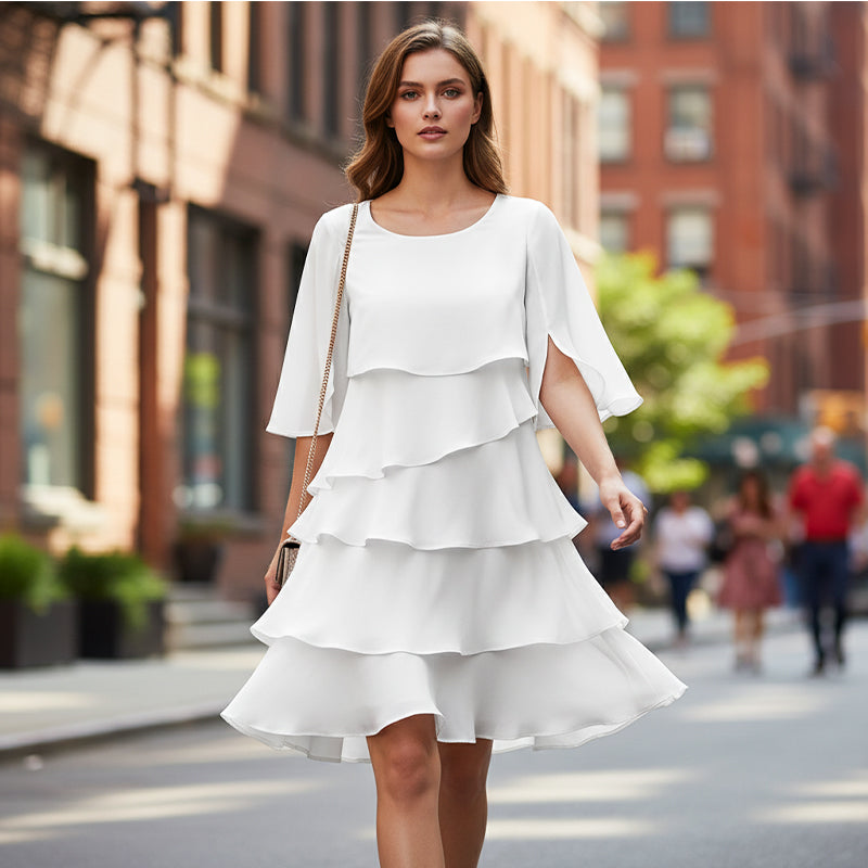Misa | Elegant layered dress with ruffles